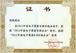 北京国联视讯信息技术股份荣获“2012中国电子商务百强企业”称号，引领企业信息技术咨询服务新浪潮